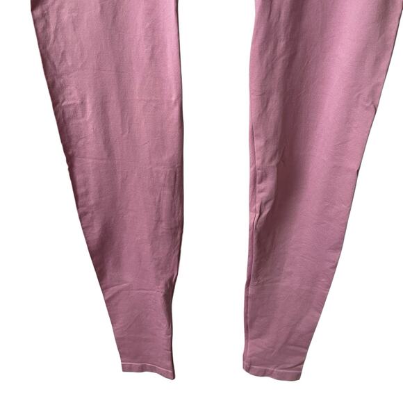 Gymshark Large Fit Leggings Seamless Logo Waistband Pastel Purple White - Picture 5 of 8
